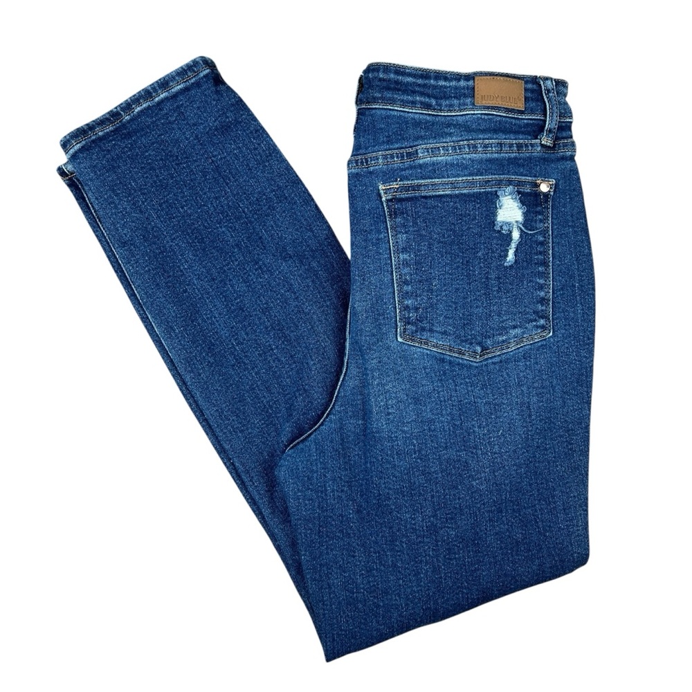Judy Blue Jeans Womens 11/30 Boyfriend‎ Fit Distressed Stretch JB88220 Denim